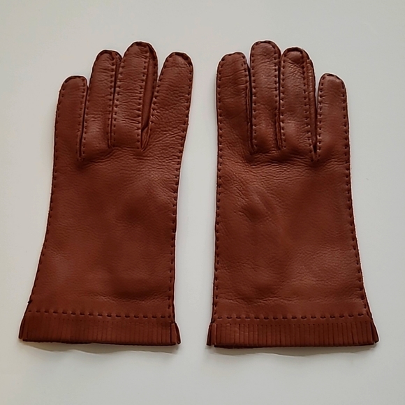 Prada Women's Leather Gloves size 7.5 - Picture 1 of 7